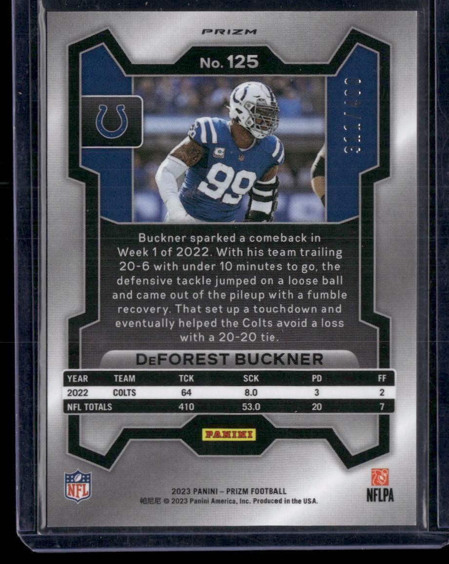 2023 Panini Prizm #125 DeForest Buckner Pandora #/400  Krazy King Collectibles LLC   