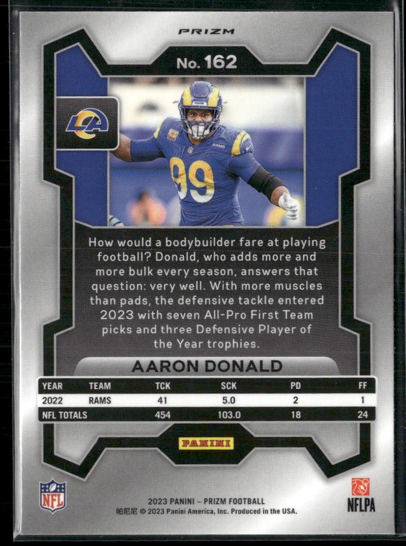 2023 Panini Prizm #162 Aaron Donald Silver  Krazy King Collectibles LLC   