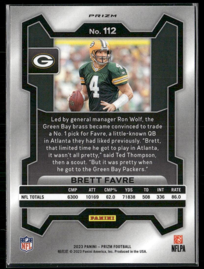 2023 Panini Prizm #112 Brett Favre Silver  Krazy King Collectibles LLC   