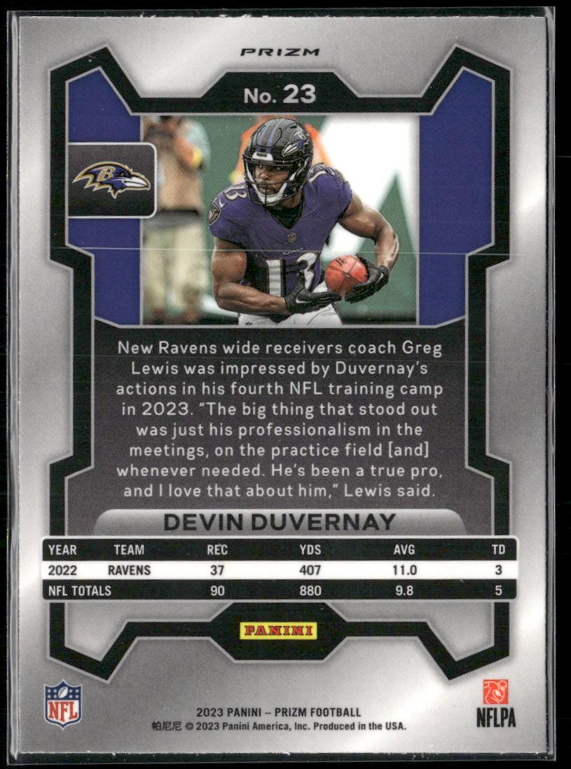 2023 Panini Prizm #23 Devin Duvernay Silver  Krazy King Collectibles LLC   