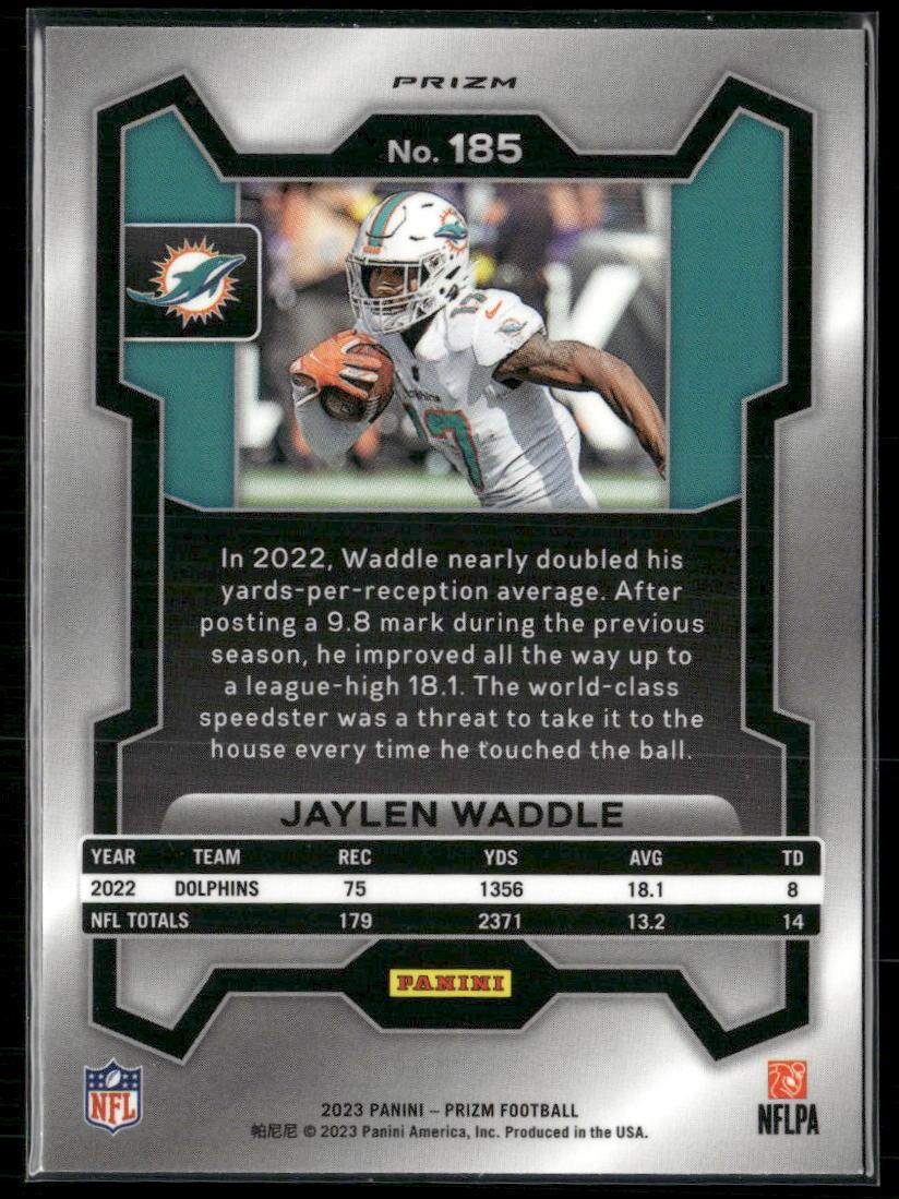 2023 Panini Prizm #185 Jaylen Waddle Silver  Krazy King Collectibles LLC   