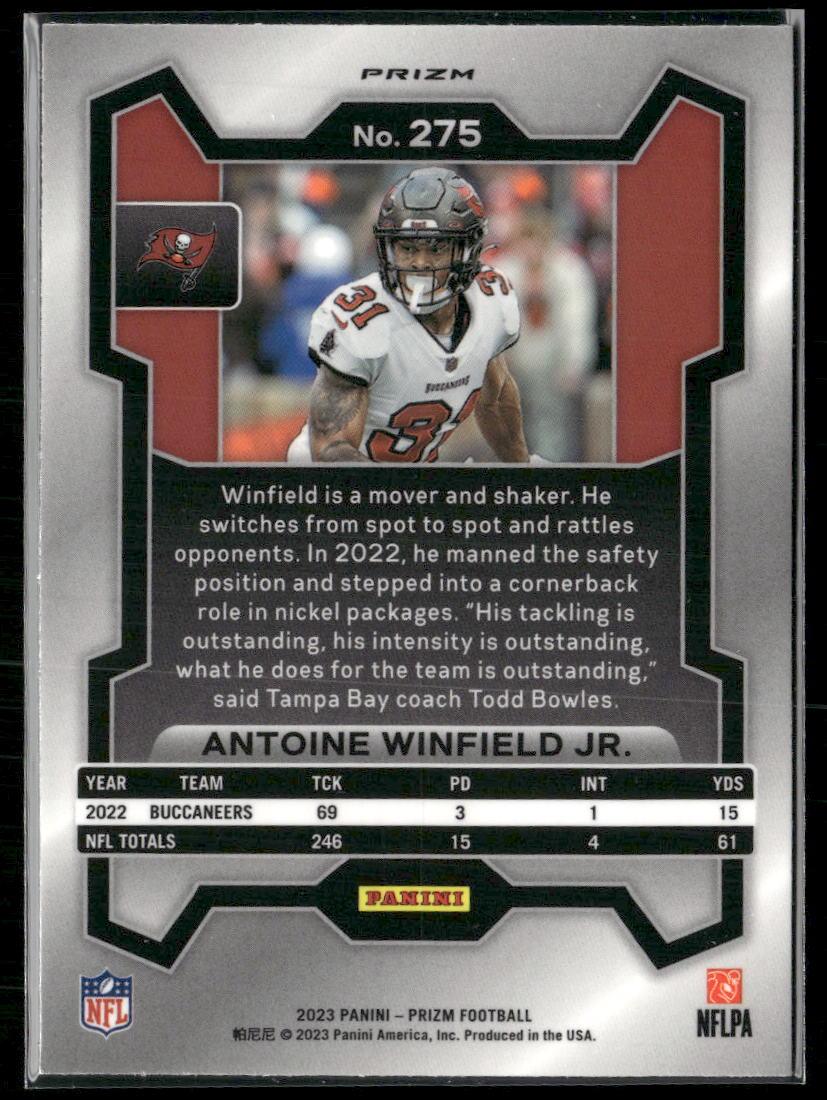 2023 Panini Prizm #275 Antoine Winfield Jr. Silver  Krazy King Collectibles LLC   