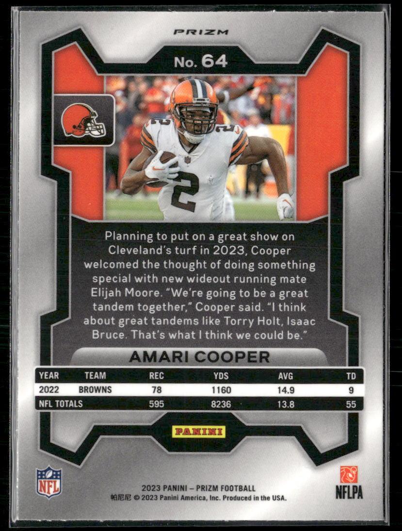 2023 Panini Prizm #64 Amari Cooper Silver  Krazy King Collectibles LLC   