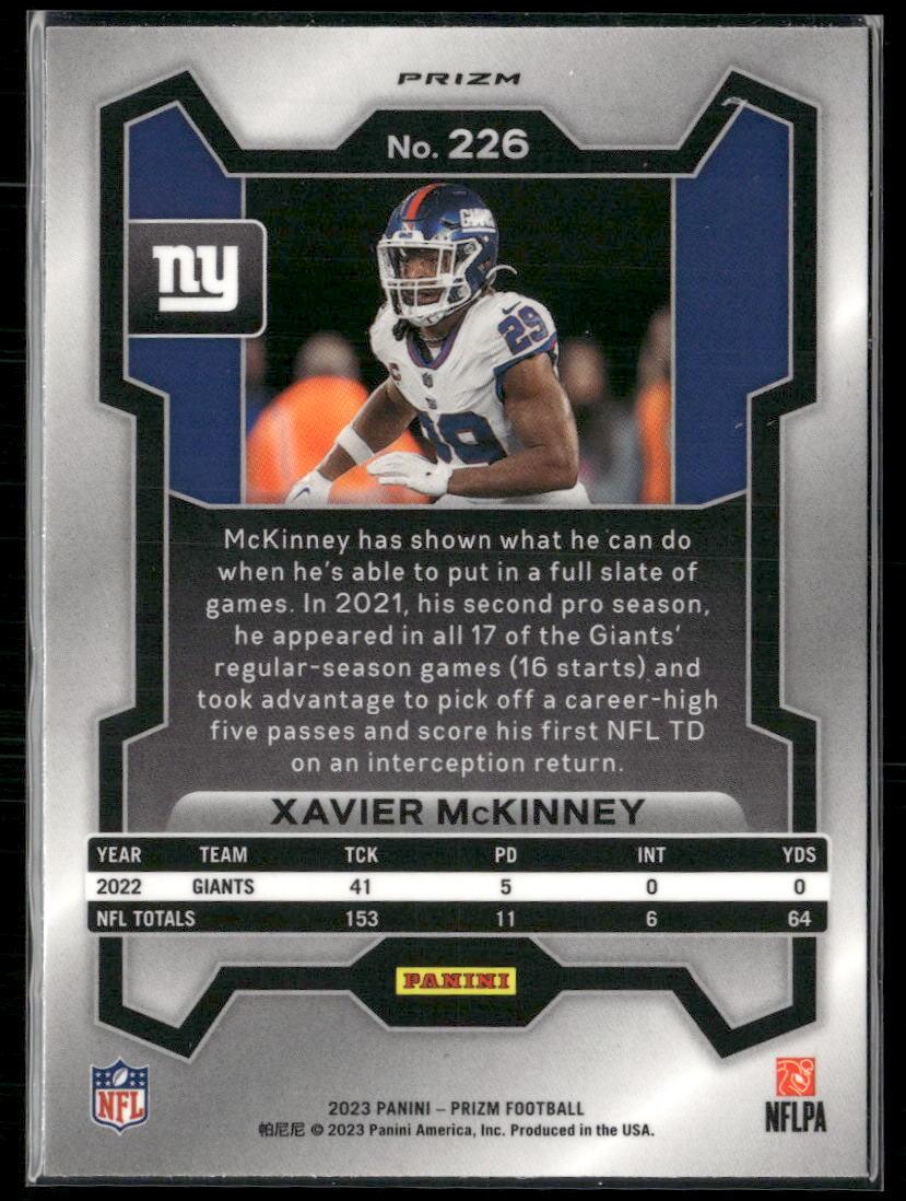 Prizm #226 Xavier McKinney Silver  Krazy King Collectibles LLC   