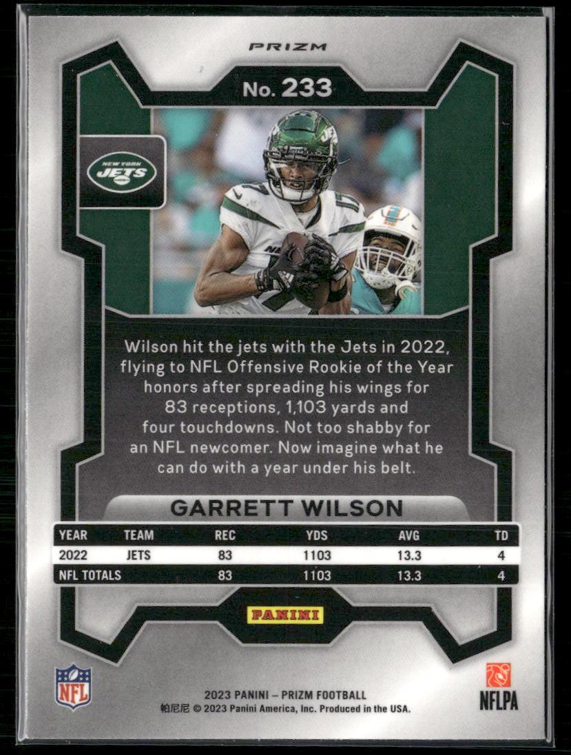 2023 Panini Prizm #233 Garrett Wilson Silver  Krazy King Collectibles LLC   