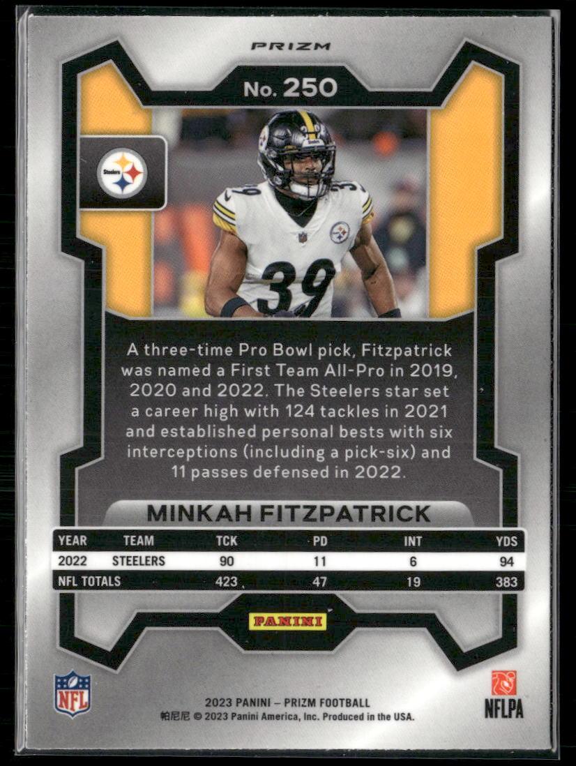 2023 Panini Prizm #250 Minkah Fitzpatrick Green  Krazy King Collectibles LLC   