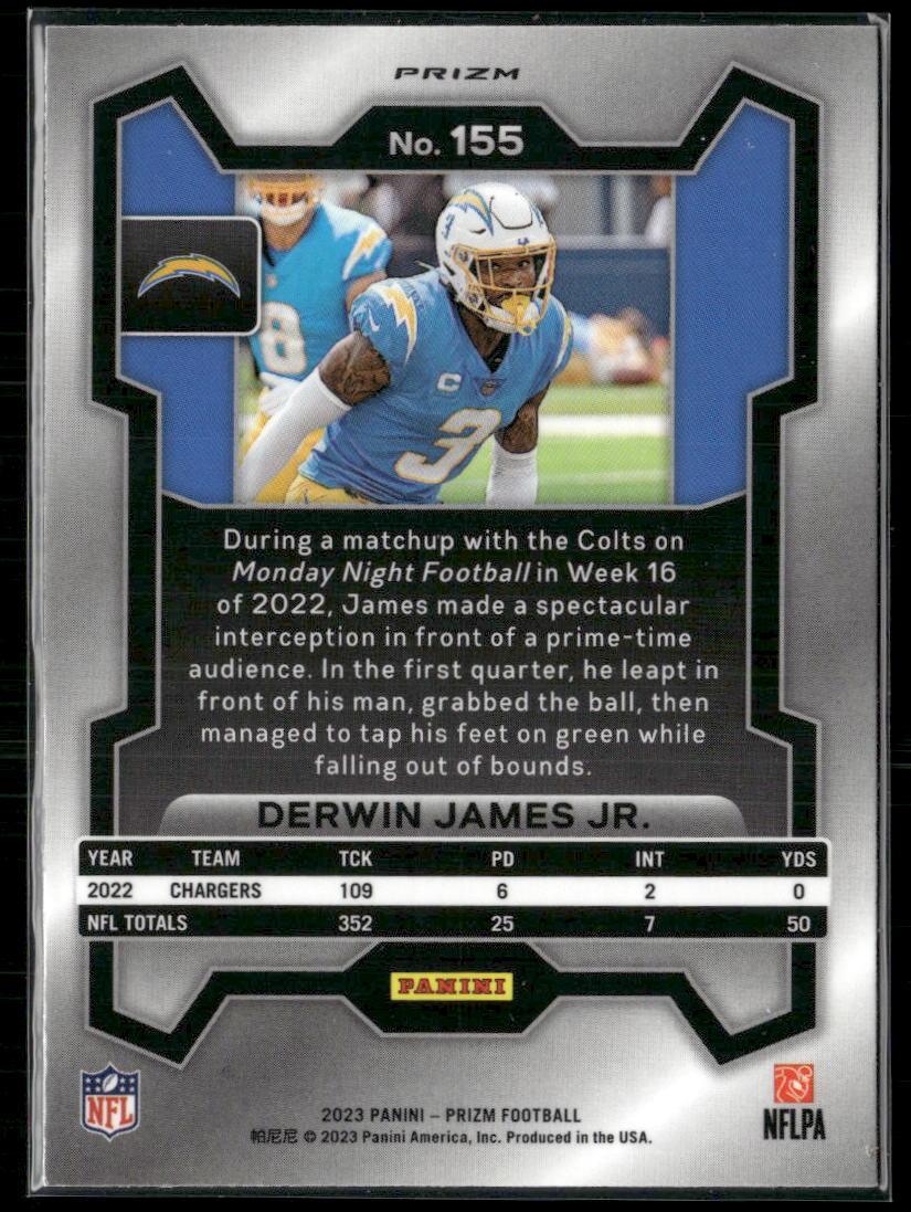 2023 Panini Prizm #155 Derwin James Jr. Green  Krazy King Collectibles LLC   