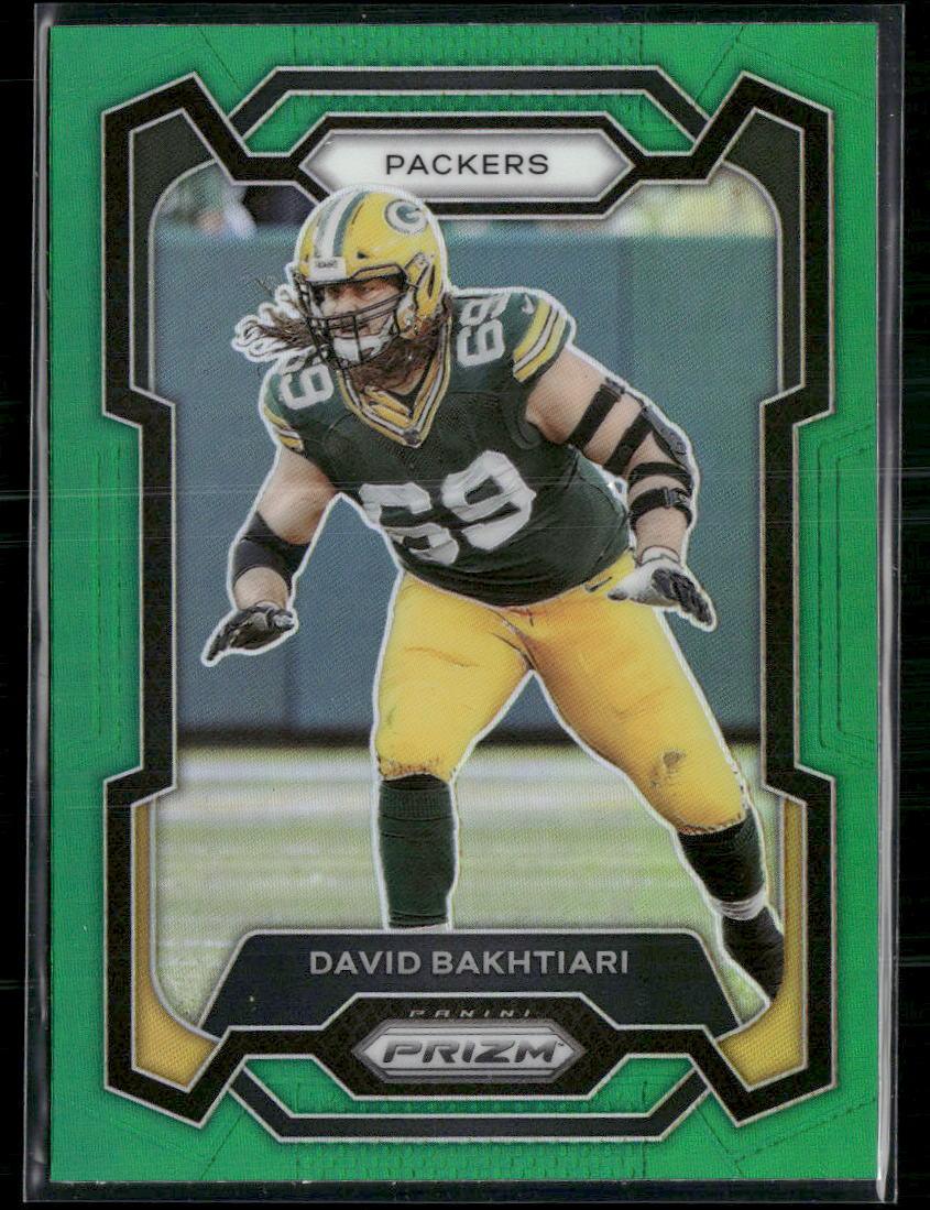 2023 Panini Prizm #108 David Bakhtiari Green  Krazy King Collectibles LLC   