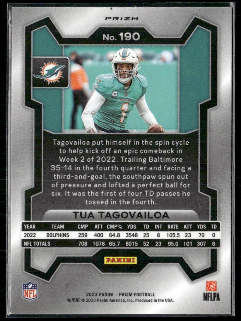 2023 Panini Prizm #190 Tua Tagovailoa Green Wave  Krazy King Collectibles LLC   