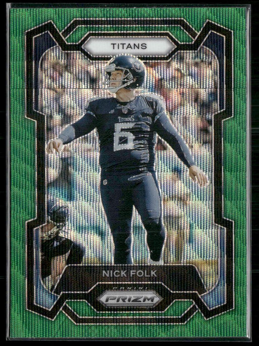 2023 Panini Prizm #208 Nick Folk Green Wave  Krazy King Collectibles LLC   