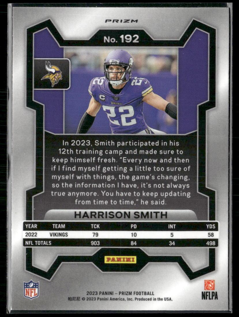 2023 Panini Prizm #192 Harrison Smith Green Wave  Krazy King Collectibles LLC   