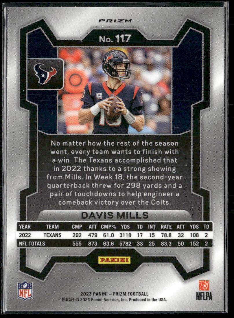 2023 Panini Prizm #117 Davis Mills Green Wave  Krazy King Collectibles LLC   