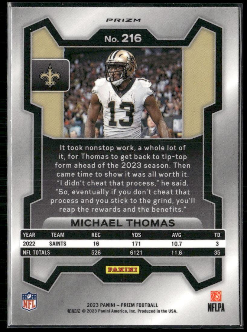 Prizm #216 Michael Thomas Green Wave  Krazy King Collectibles LLC   