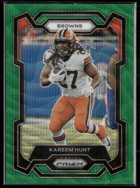 2023 Panini Prizm #67 Kareem Hunt Green Wave  Krazy King Collectibles LLC   