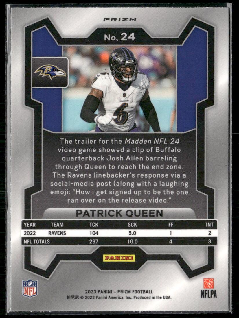 Prizm #24 Patrick Queen Green Wave  Krazy King Collectibles LLC   