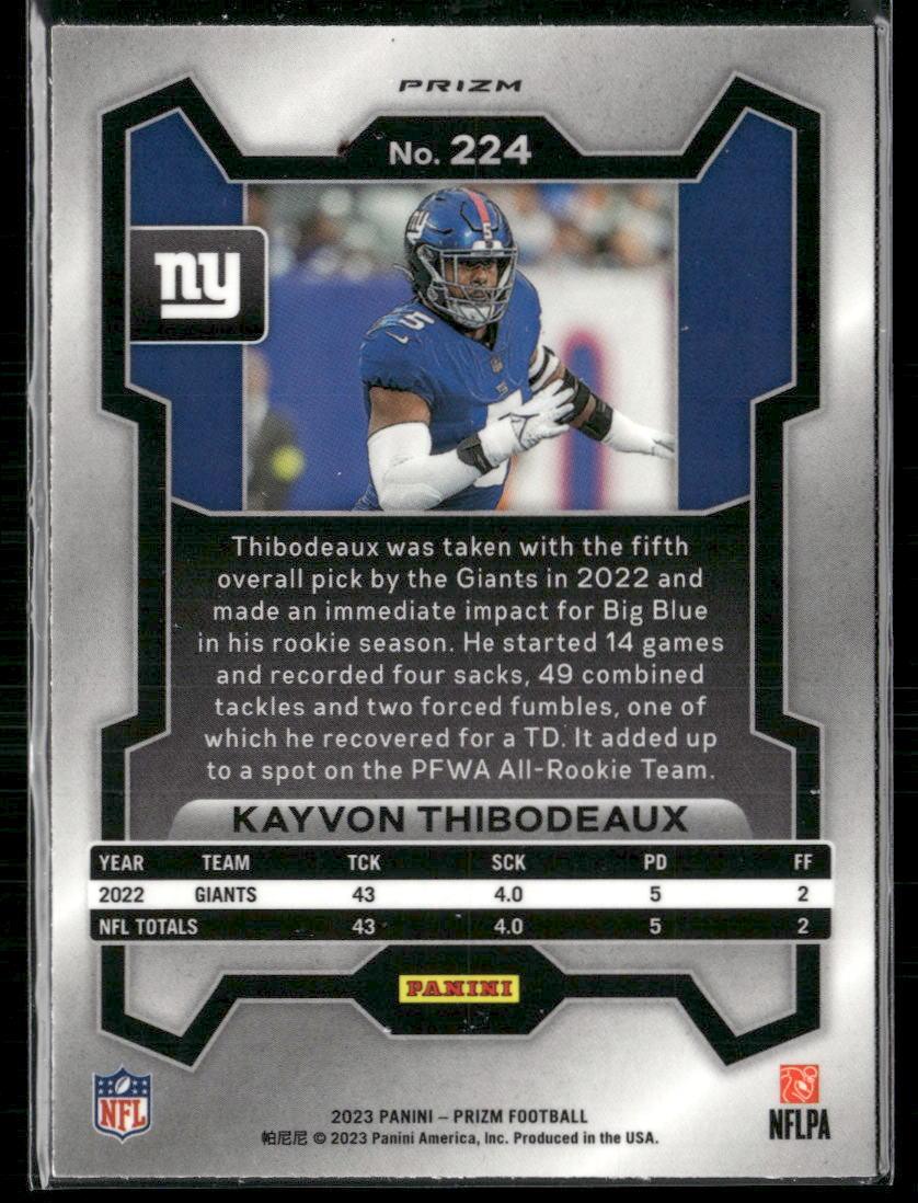 2023 Panini Prizm #224 Kayvon Thibodeaux Green Wave  Krazy King Collectibles LLC   