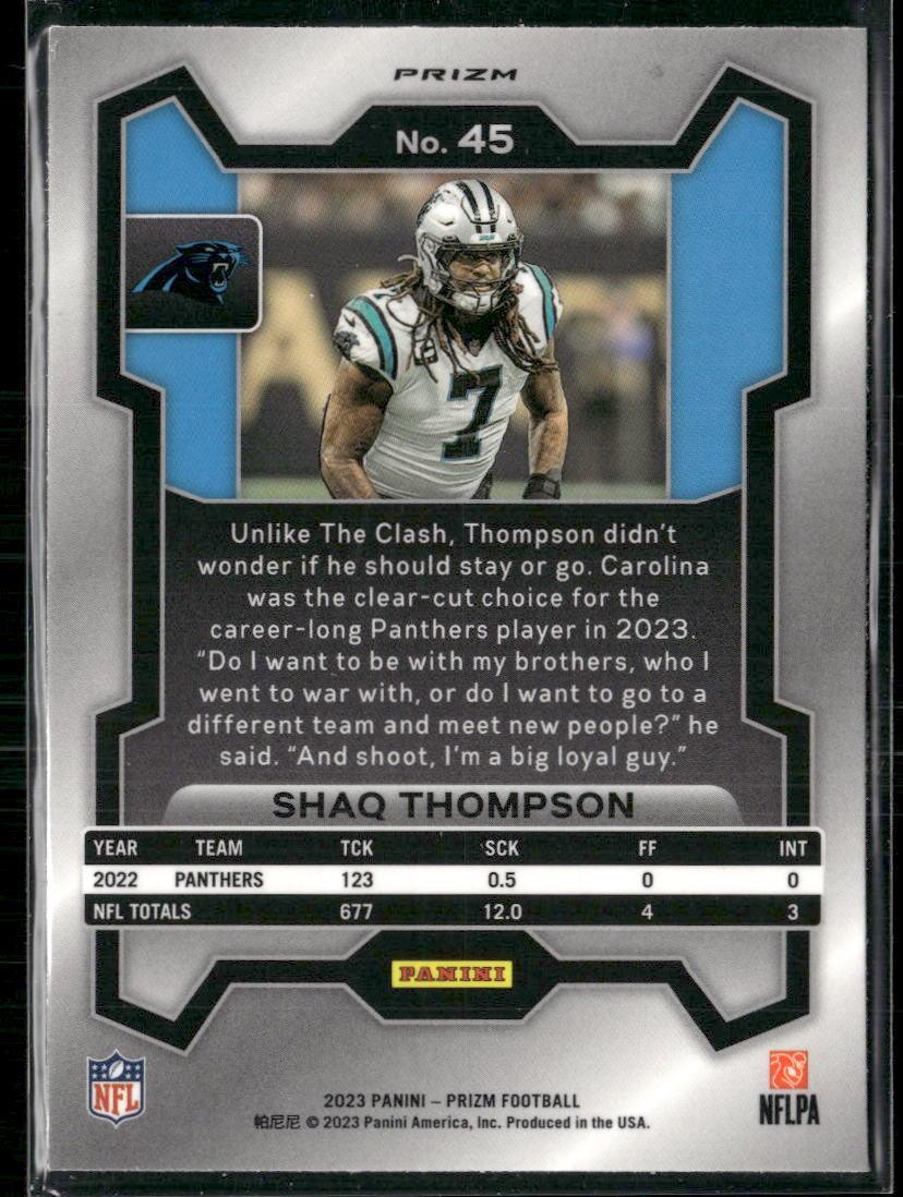 Prizm #45 Shaq Thompson Green Wave  Krazy King Collectibles LLC   