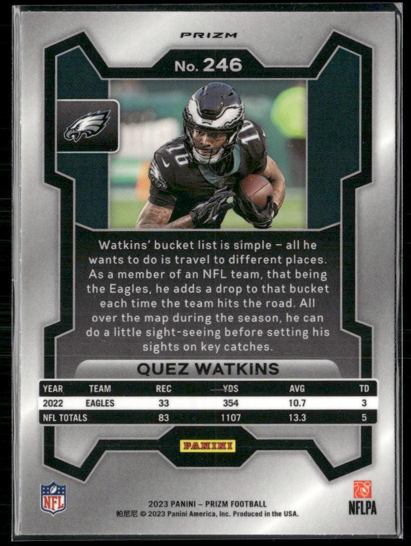 2023 Panini Prizm #246 Quez Watkins Disco  Krazy King Collectibles LLC   