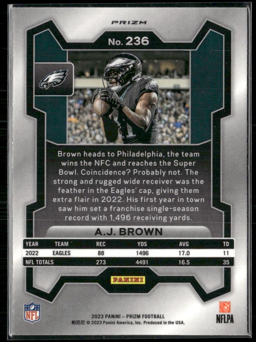 2023 Panini Prizm #236 A.J. Brown Disco  Krazy King Collectibles LLC   