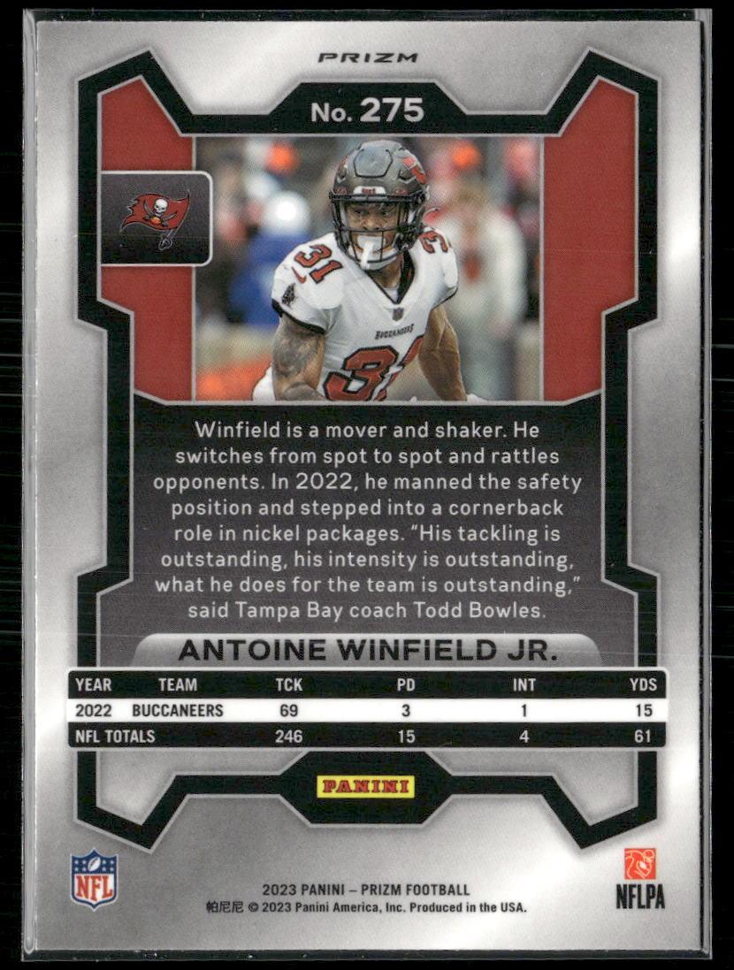 2023 Panini Prizm #275 Antoine Winfield Jr. Disco  Krazy King Collectibles LLC   