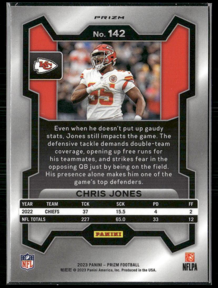 2023 Panini Prizm #142 Chris Jones Disco  Krazy King Collectibles LLC   