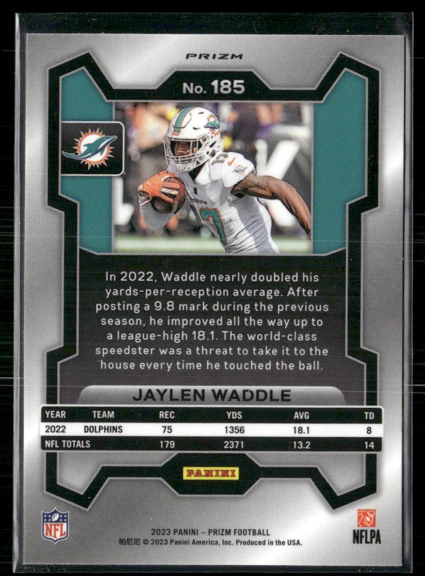 2023 Panini Prizm #185 Jaylen Waddle Disco  Krazy King Collectibles LLC   