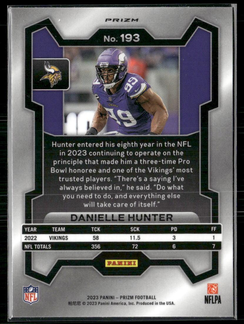 2023 Panini Prizm #193 Danielle Hunter Disco  Krazy King Collectibles LLC   