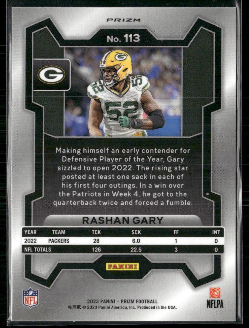 2023 Panini Prizm #113 Rashan Gary Disco  Krazy King Collectibles LLC   