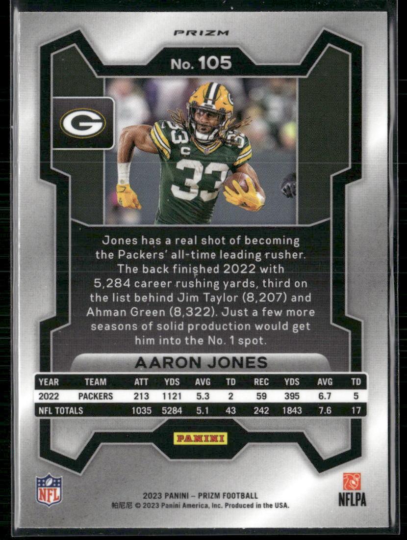 2023 Panini Prizm #105 Aaron Jones Disco  Krazy King Collectibles LLC   