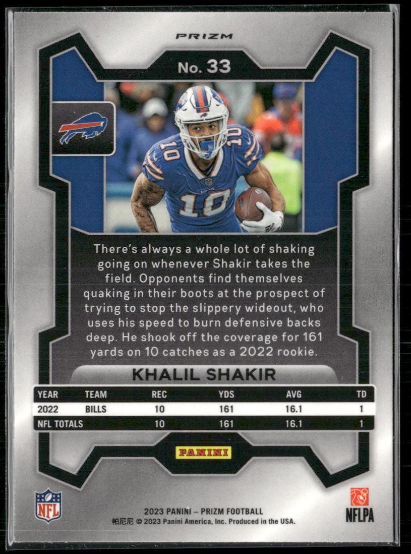 2023 Panini Prizm #33 Khalil Shakir Disco  Krazy King Collectibles LLC   