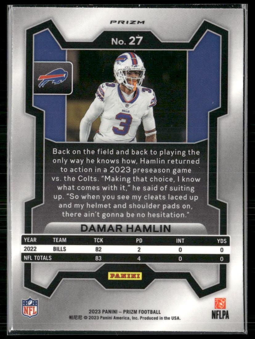 2023 Panini Prizm #27 Damar Hamlin Disco  Krazy King Collectibles LLC   