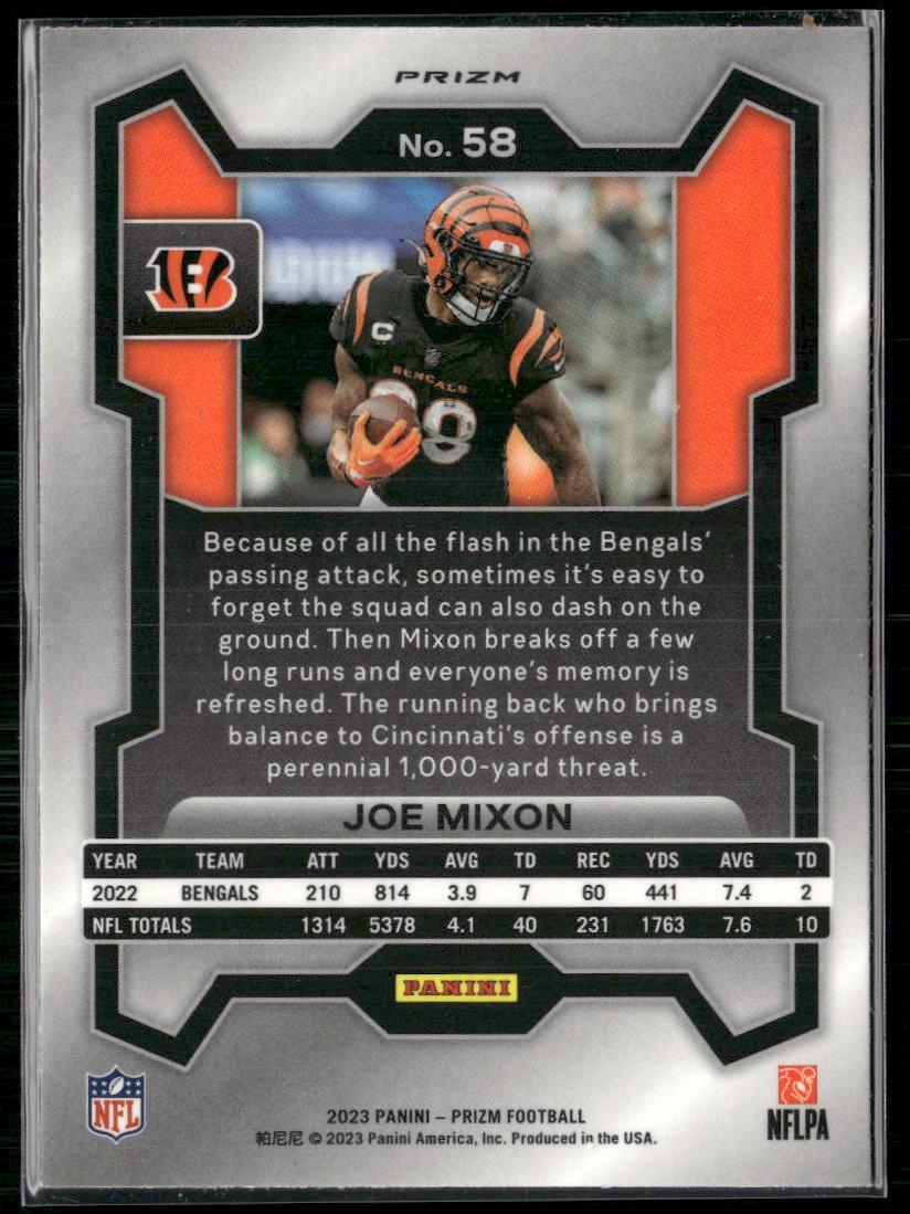 2023 Panini Prizm #58 Joe Mixon Disco  Krazy King Collectibles LLC   