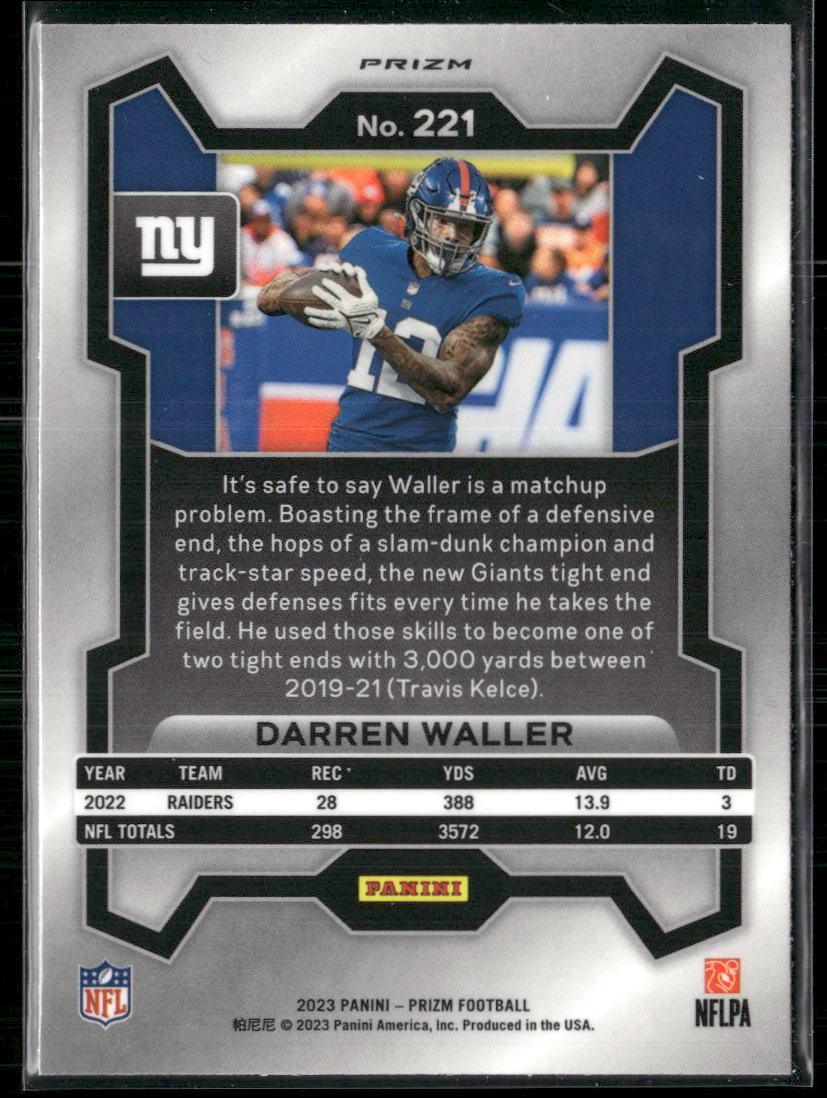 2023 Panini Prizm #221 Darren Waller Disco  Krazy King Collectibles LLC   