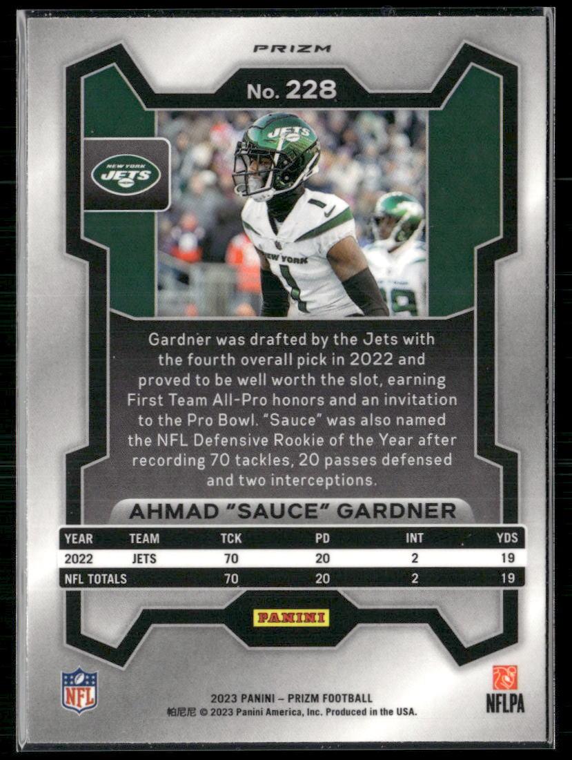 2023 Panini Prizm #228 Ahmad "Sauce" Gardner Disco  Krazy King Collectibles LLC   