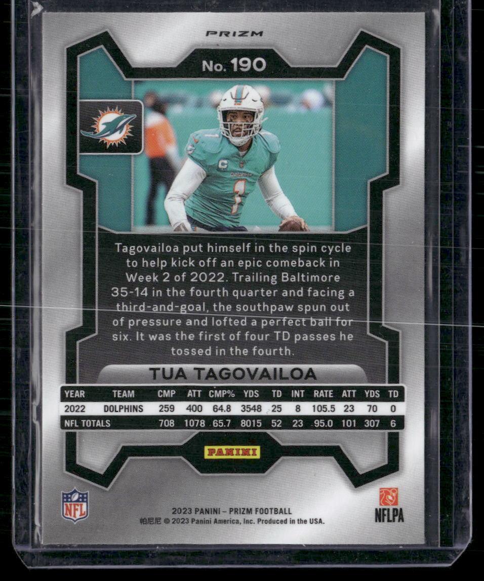 2023 Panini Prizm #190 Tua Tagovailoa Lazer  Krazy King Collectibles LLC   