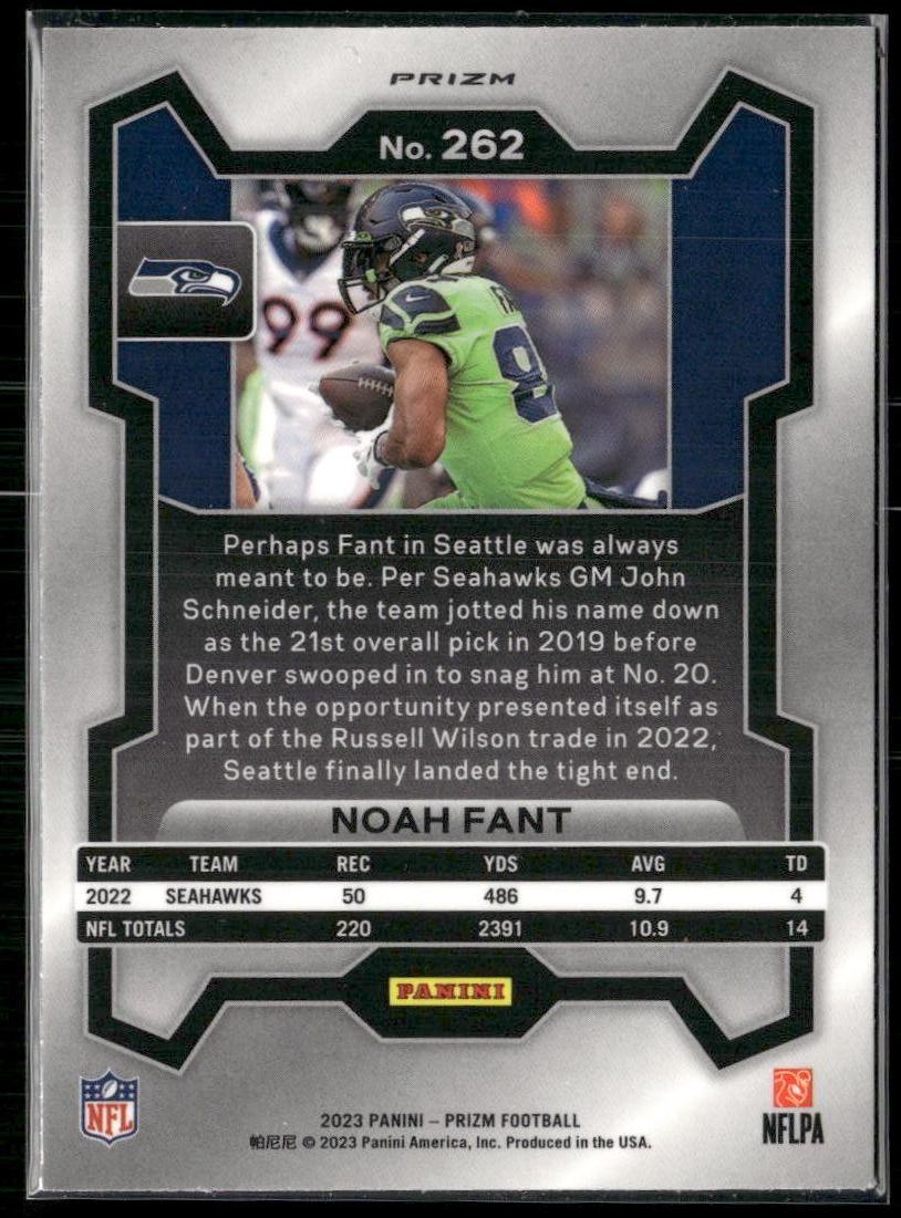 2023 Panini Prizm #262 Noah Fant Lazer  Krazy King Collectibles LLC   