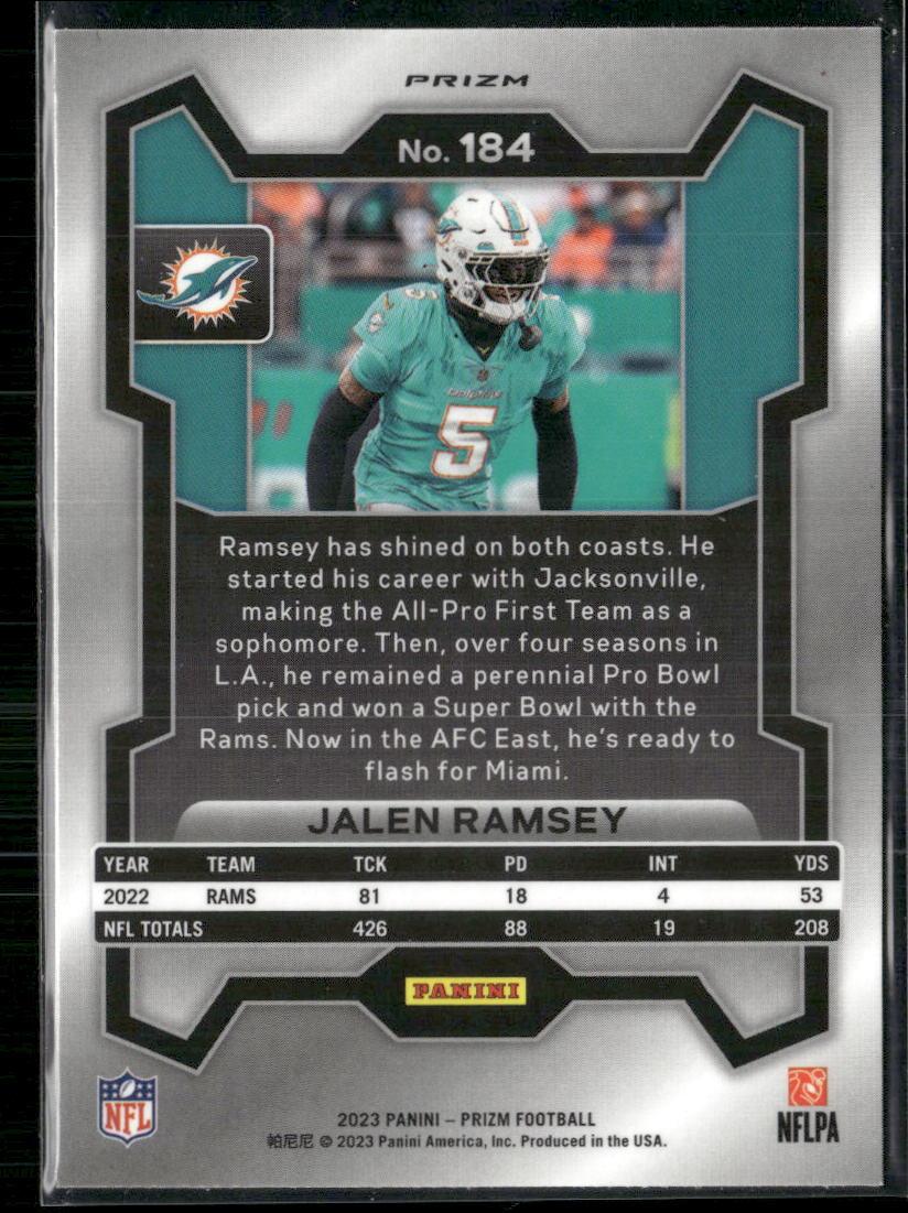 2023 Panini Prizm #184 Jalen Ramsey Lazer  Krazy King Collectibles LLC   