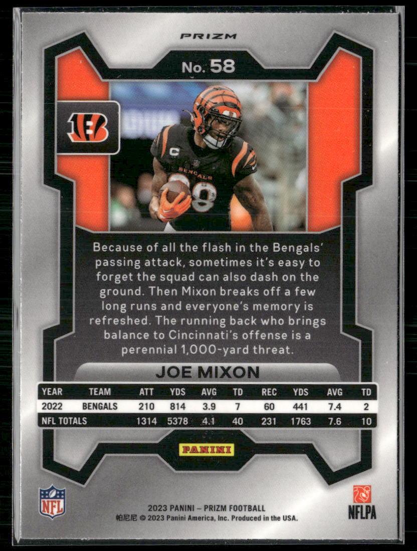 2023 Panini Prizm #58 Joe Mixon Lazer  Krazy King Collectibles LLC   