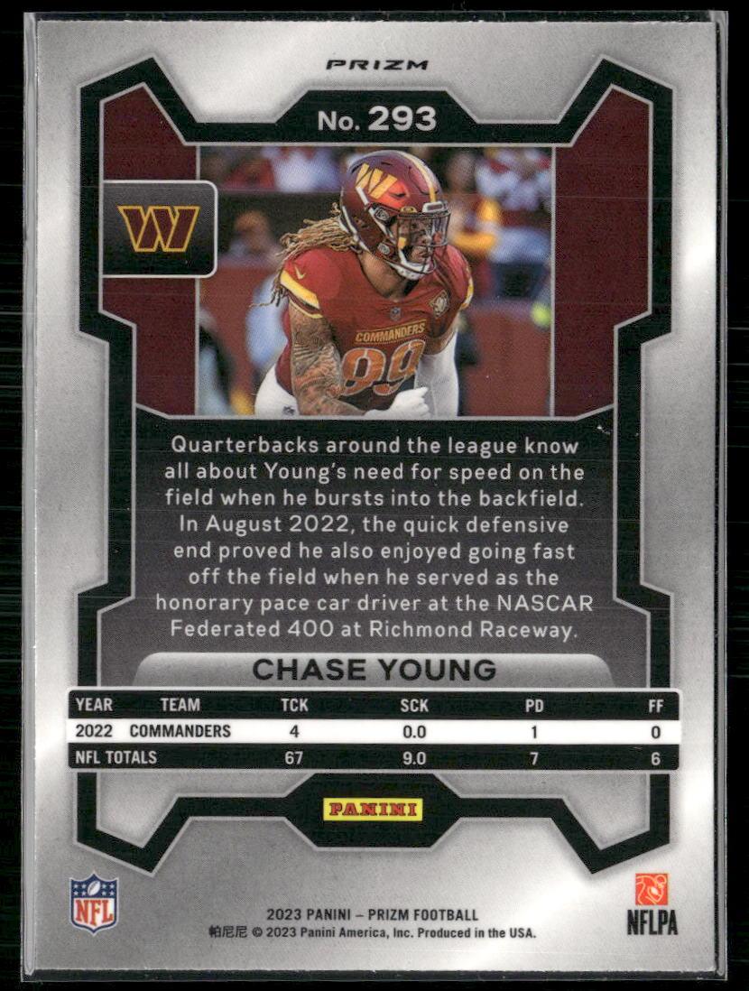 2023 Panini Prizm #293 Chase Young Lazer  Krazy King Collectibles LLC   