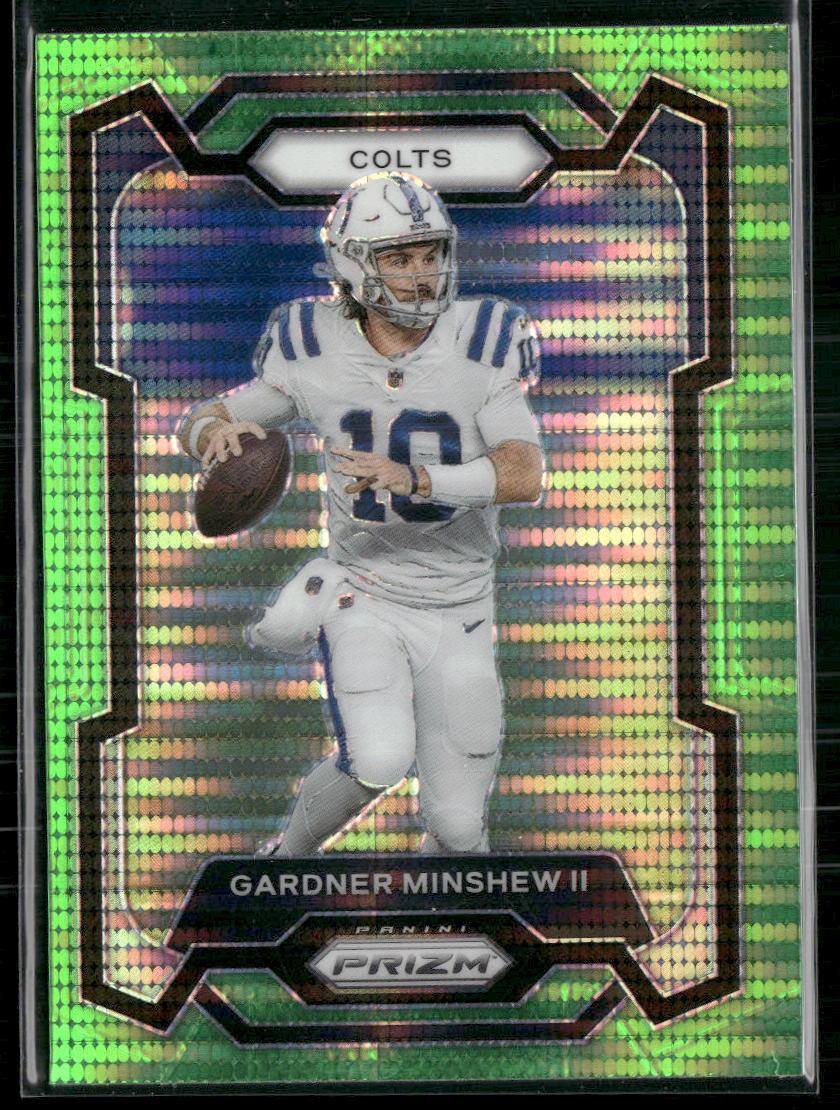 2023 Panini Prizm #126 Gardner Minshew II Neon Green Pulsar  Krazy King Collectibles LLC   