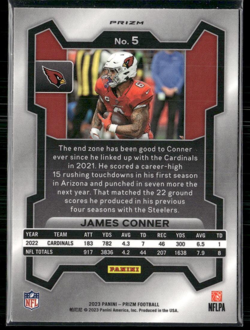 2023 Panini Prizm James Conner #5 Neon Green Pulsar  Krazy King Collectibles LLC   