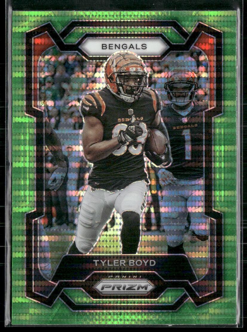 2023 Panini Prizm - Emergent Prizms Silver #63 Tyler Boyd Neon Green Pulsar  Krazy King Collectibles LLC   