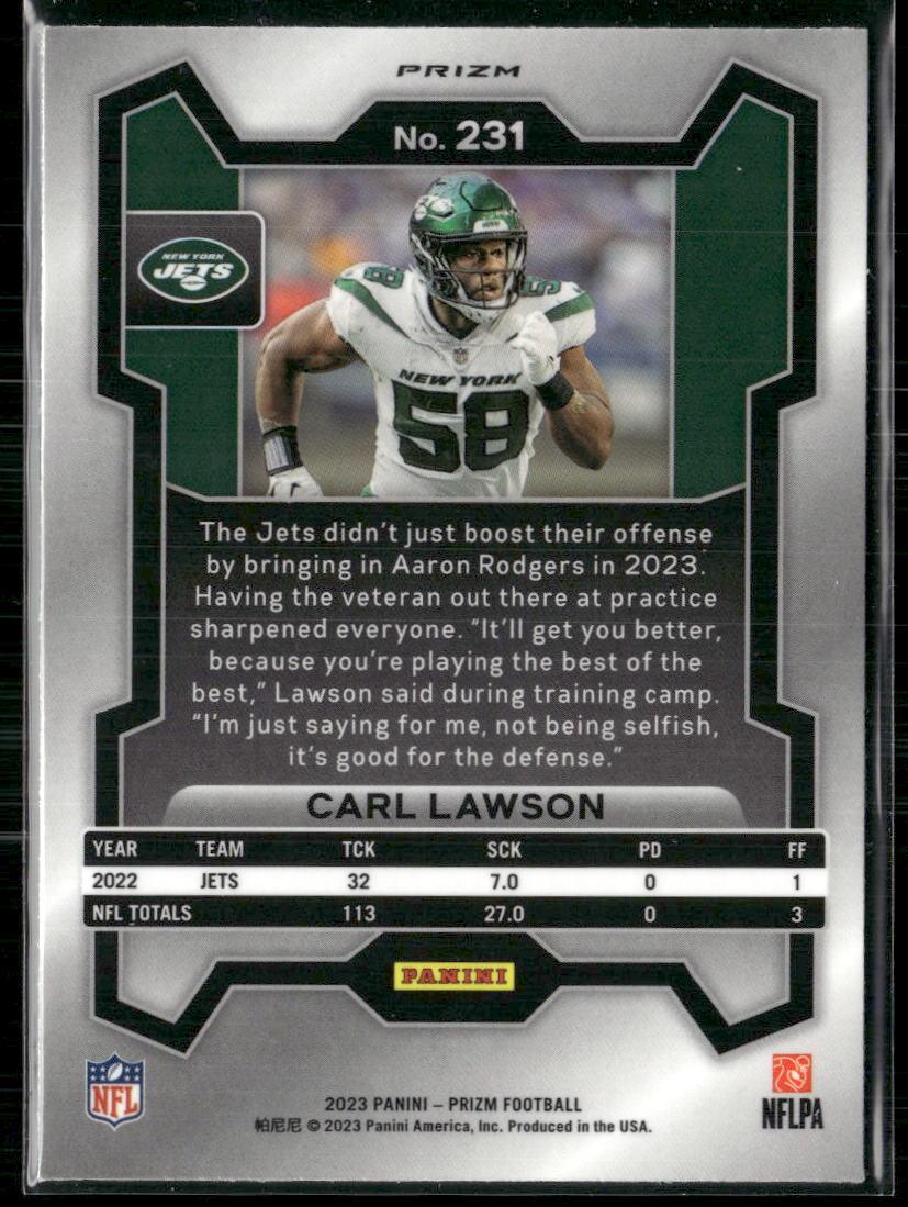 2023 Prizm #231 Carl Lawson - Neon Green Pulsar  Krazy King Collectibles LLC   