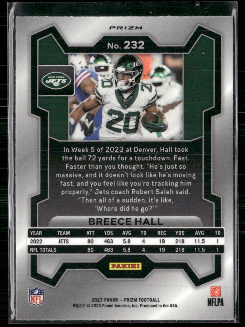 2023 Prizm #232 Breece Hall - Neon Green Pulsar  Krazy King Collectibles LLC   