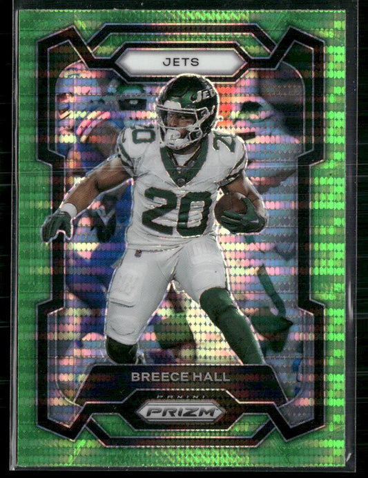 2023 Prizm #232 Breece Hall - Neon Green Pulsar  Krazy King Collectibles LLC   