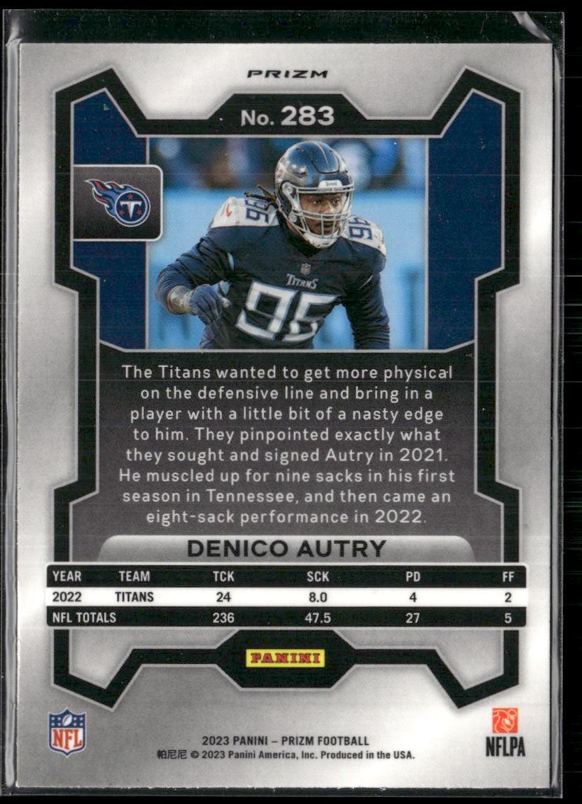 2023 Prizm #283 Denico Autry- Neon Green Pulsar  Krazy King Collectibles LLC   