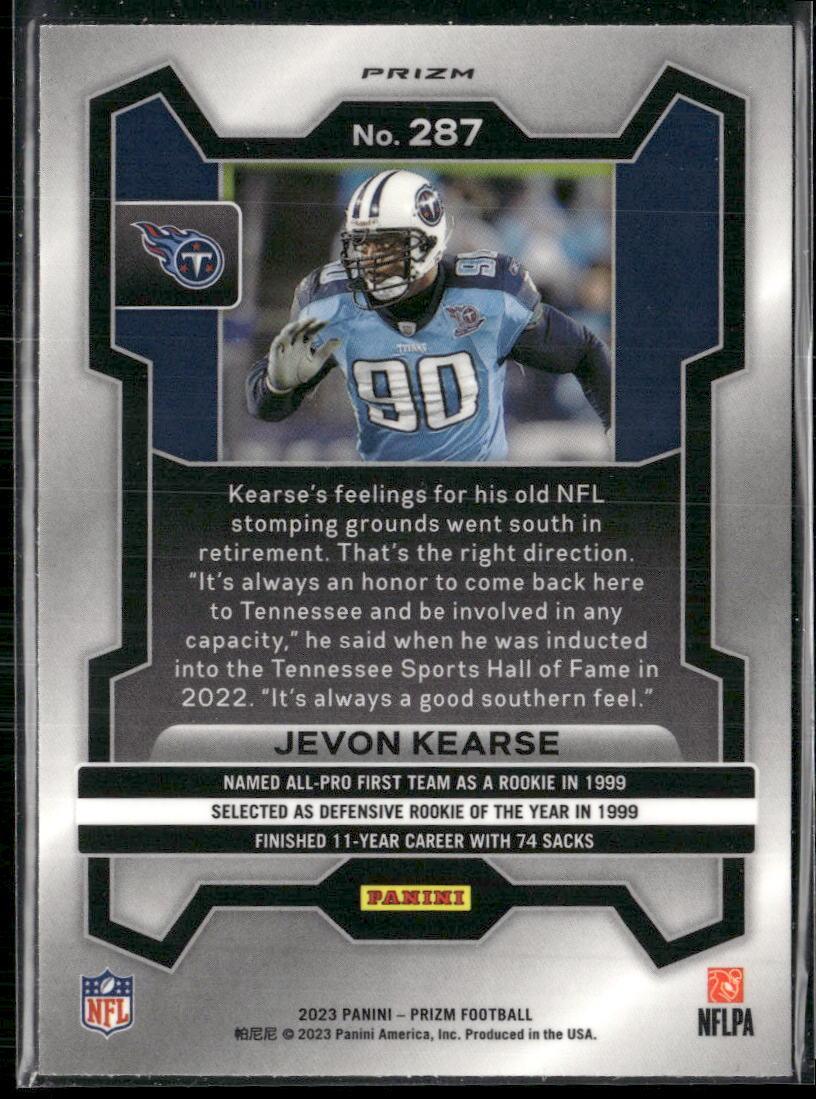 2023 Panini Prizm - Emergent Prizms Silver #287 Jevon Kearse Neon Green Pulsar  Krazy King Collectibles LLC   