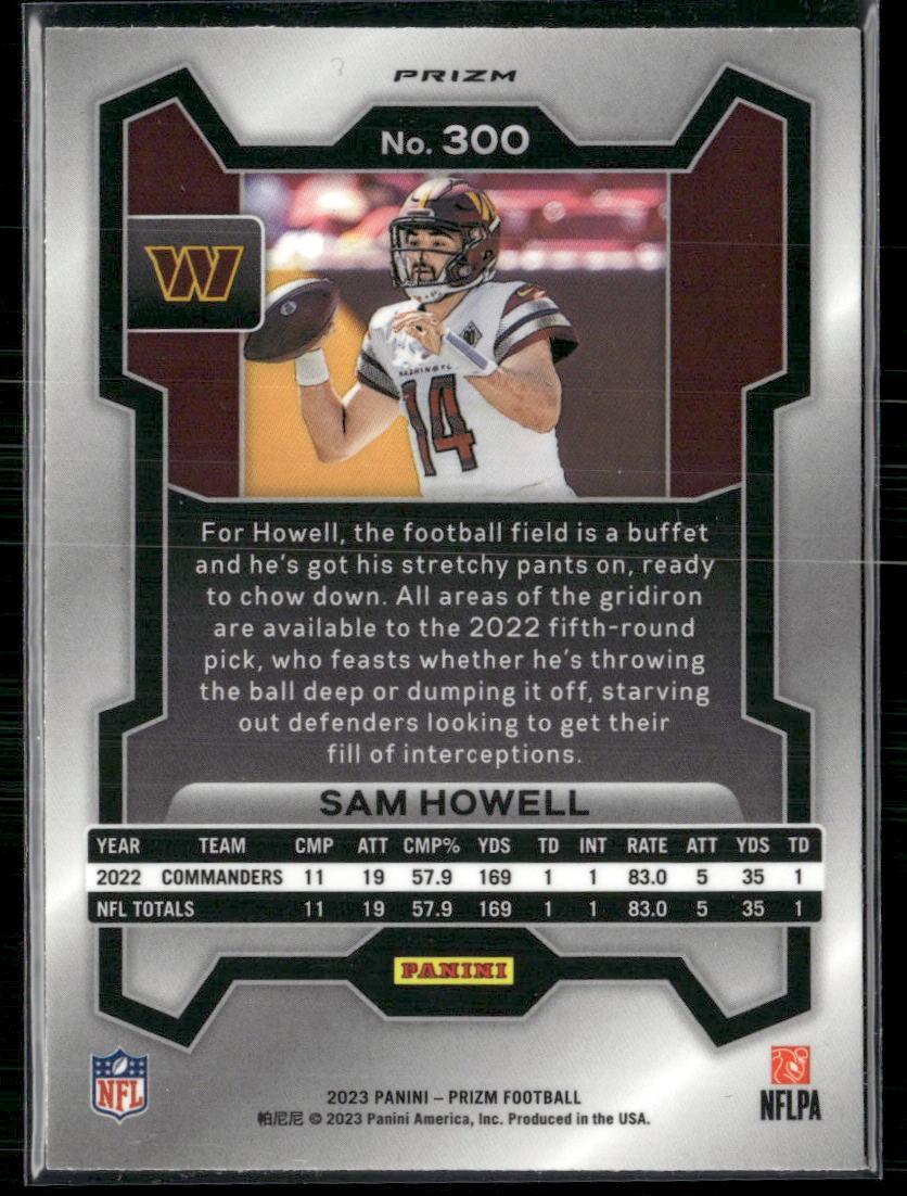 2023 Panini Prizm - Emergent Prizms Silver #300 Sam Howell Orange Ice  Krazy King Collectibles LLC   