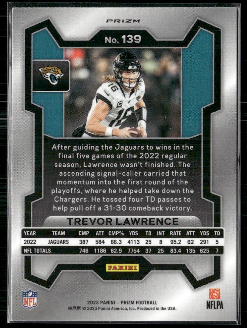 2023 Prizm #139 Trevor Lawrence Red White and Blue  Krazy King Collectibles LLC   