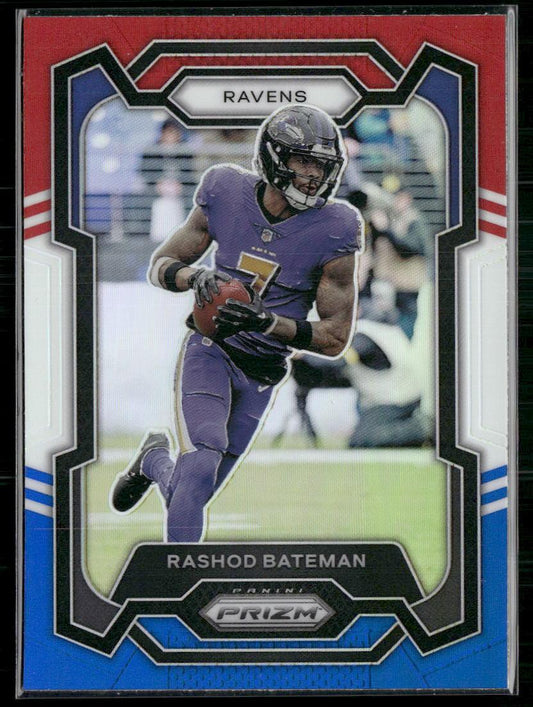 2023 Panini Prizm - Emergent Prizms Silver #20 Rashod Bateman Red White and Blue  Krazy King Collectibles LLC   